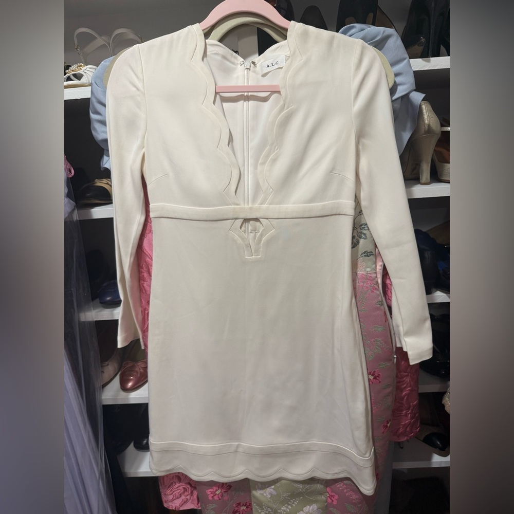 A.L.C. Scalloped mini dress